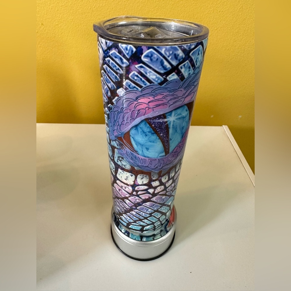 Handmade Brand New Dragon Tumbler Double Aluminum w/ tight lid & aluminum straw - Picture 1 of 5